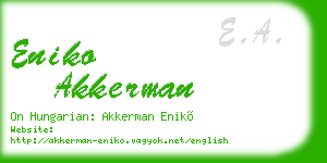 eniko akkerman business card